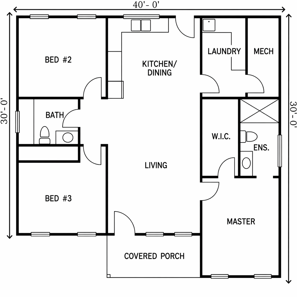 Huron 3 floor plan