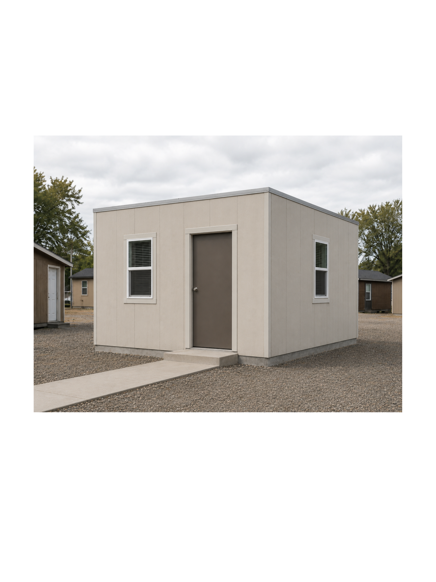 Kitchen and bathroom shelter exterior
