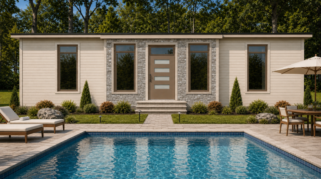 Light brown modular home
