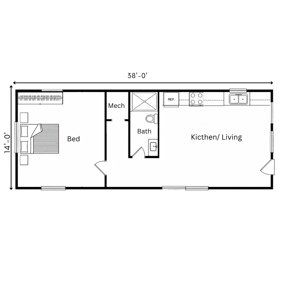 Affordable housing Model 4 floor plan