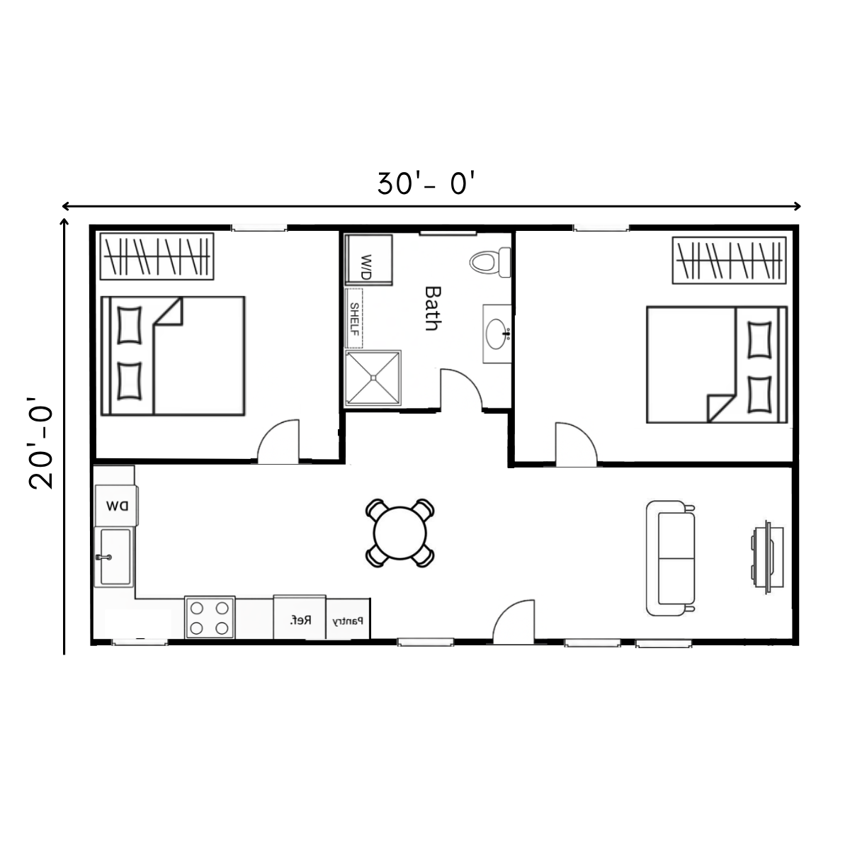 Affordable housing Model 5 floor plan