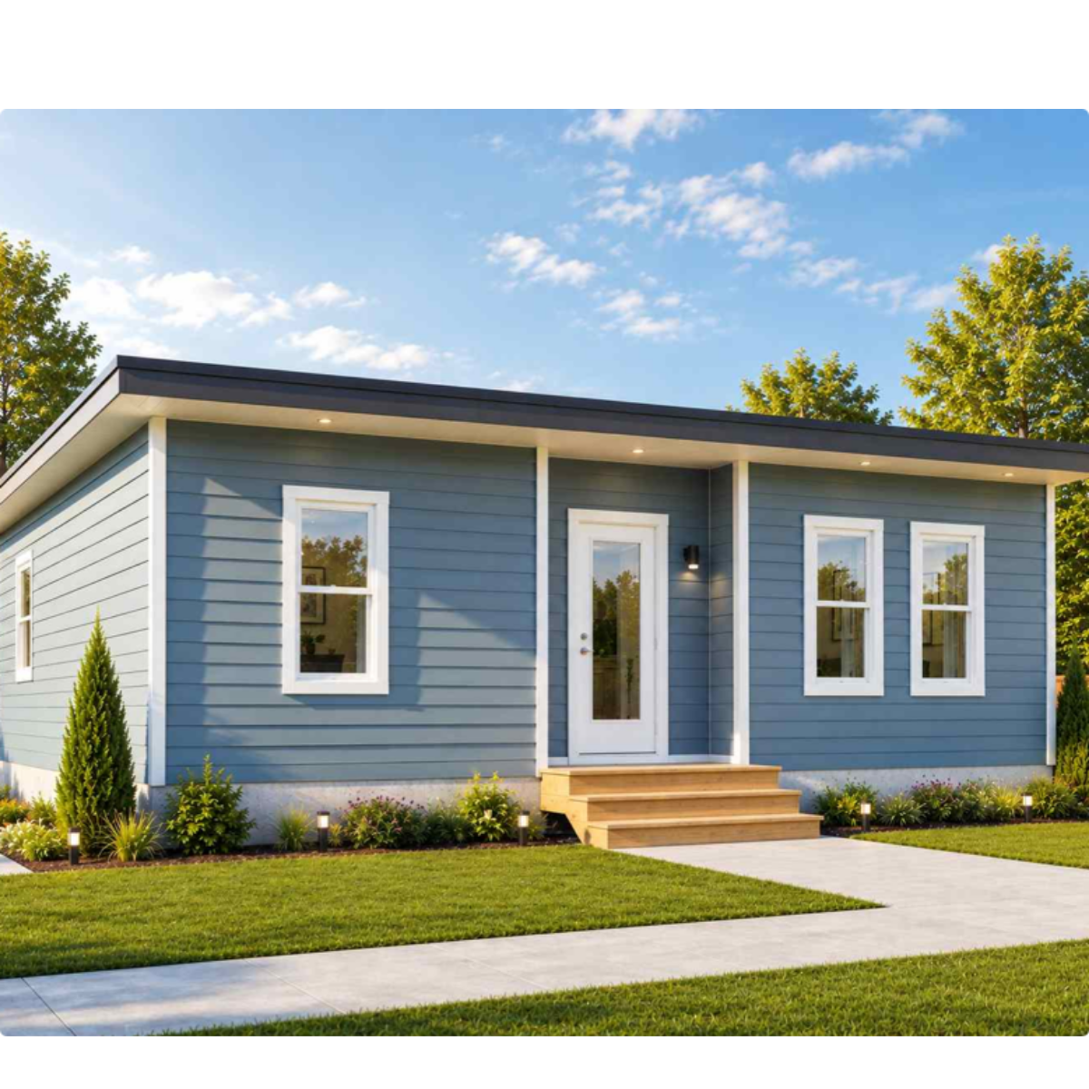 Affordable housing Model 5 exterior rendering