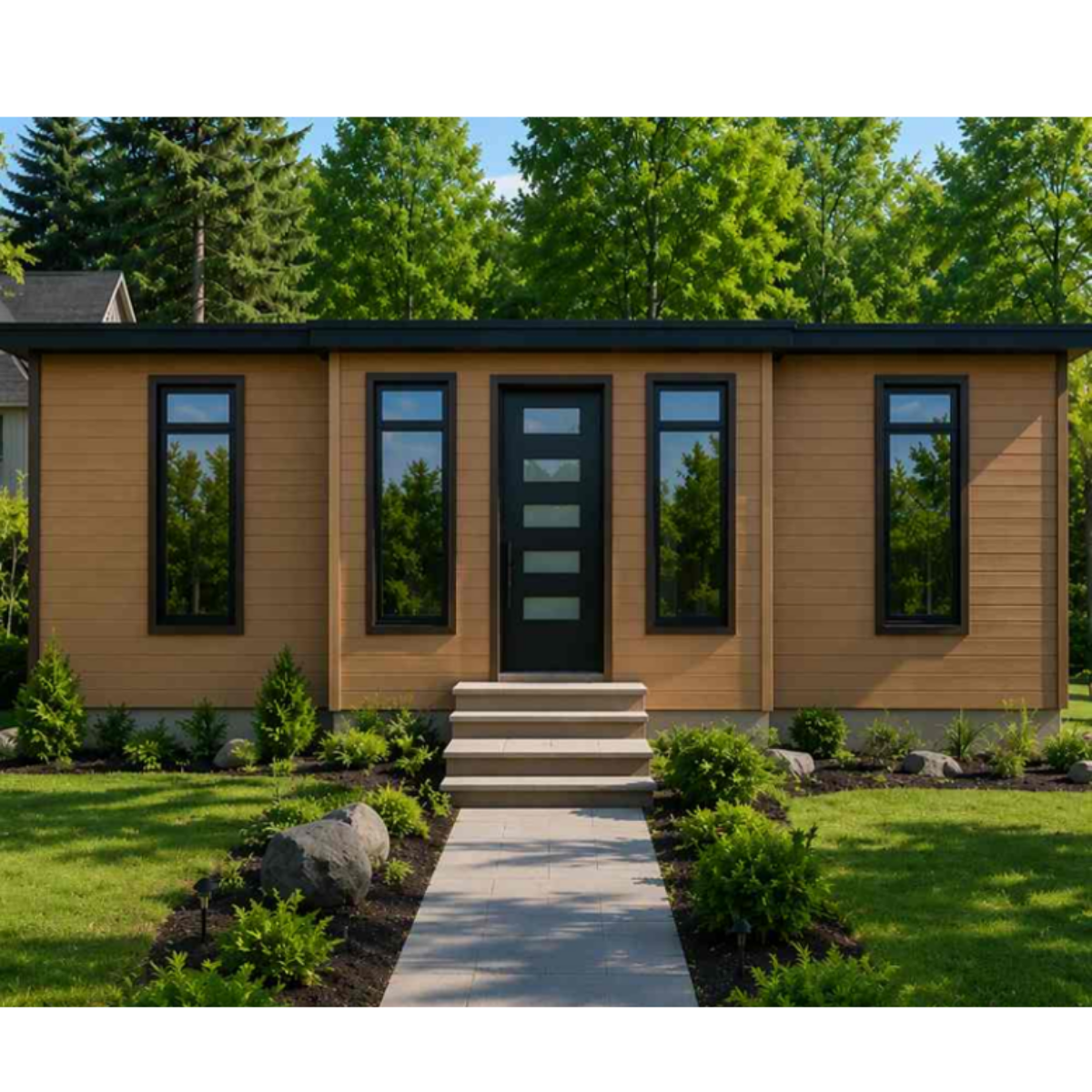 Affordable housing Model 2 exterior rendering