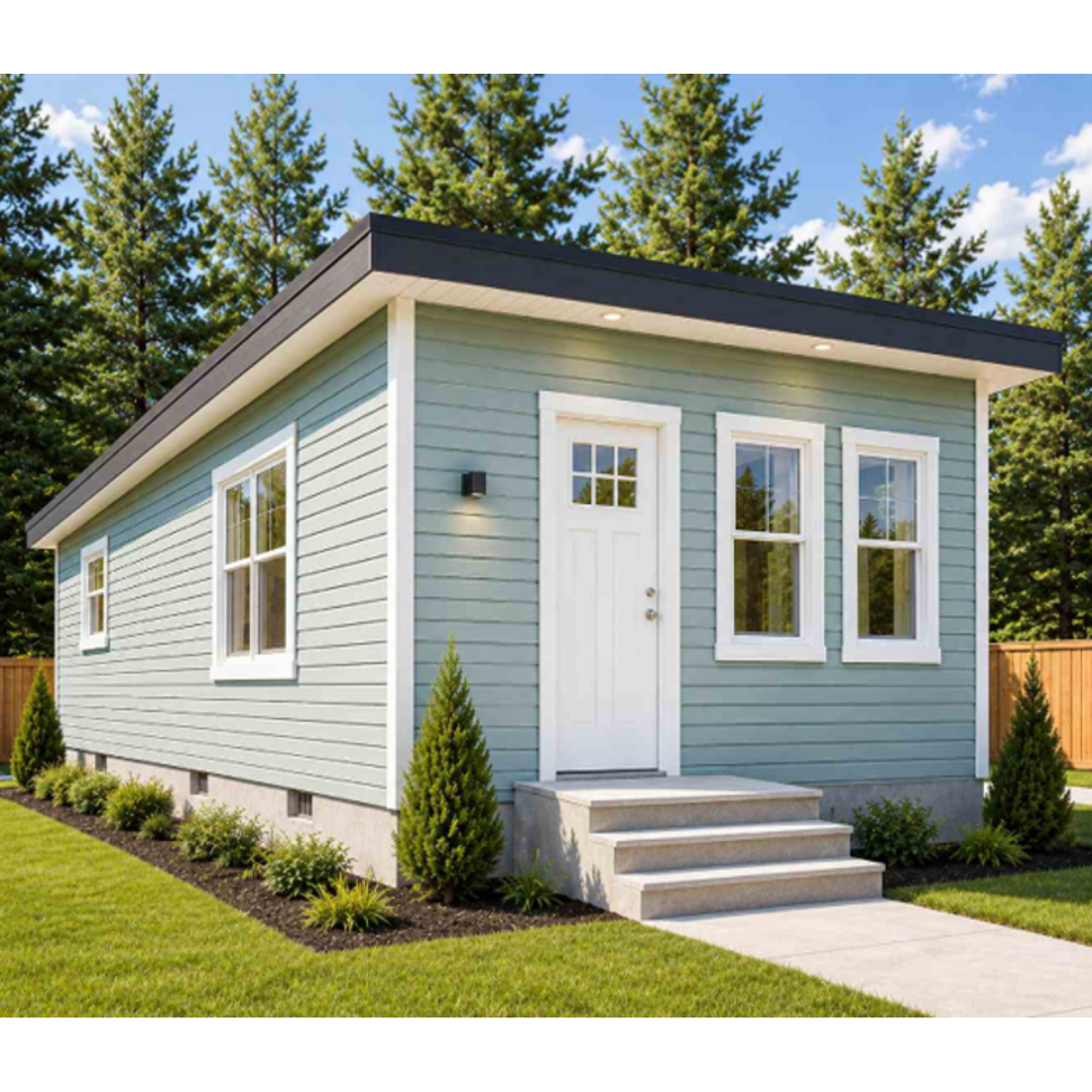 Affordable housing Model 4 exterior rendering
