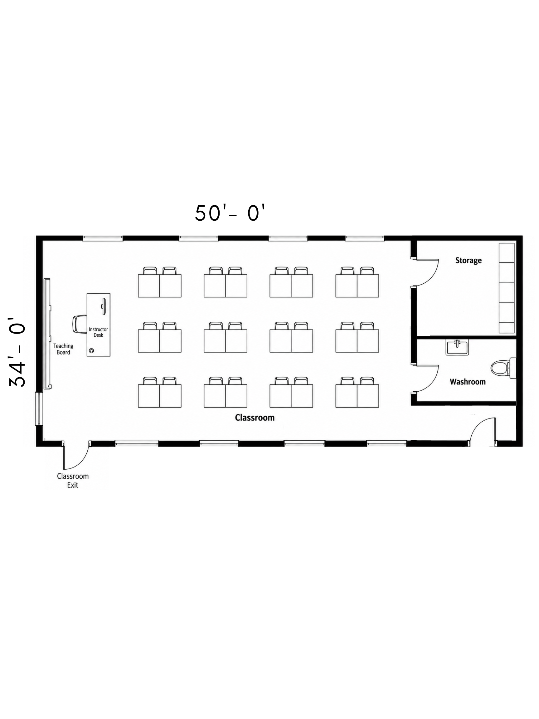 University lecture unit floor plan